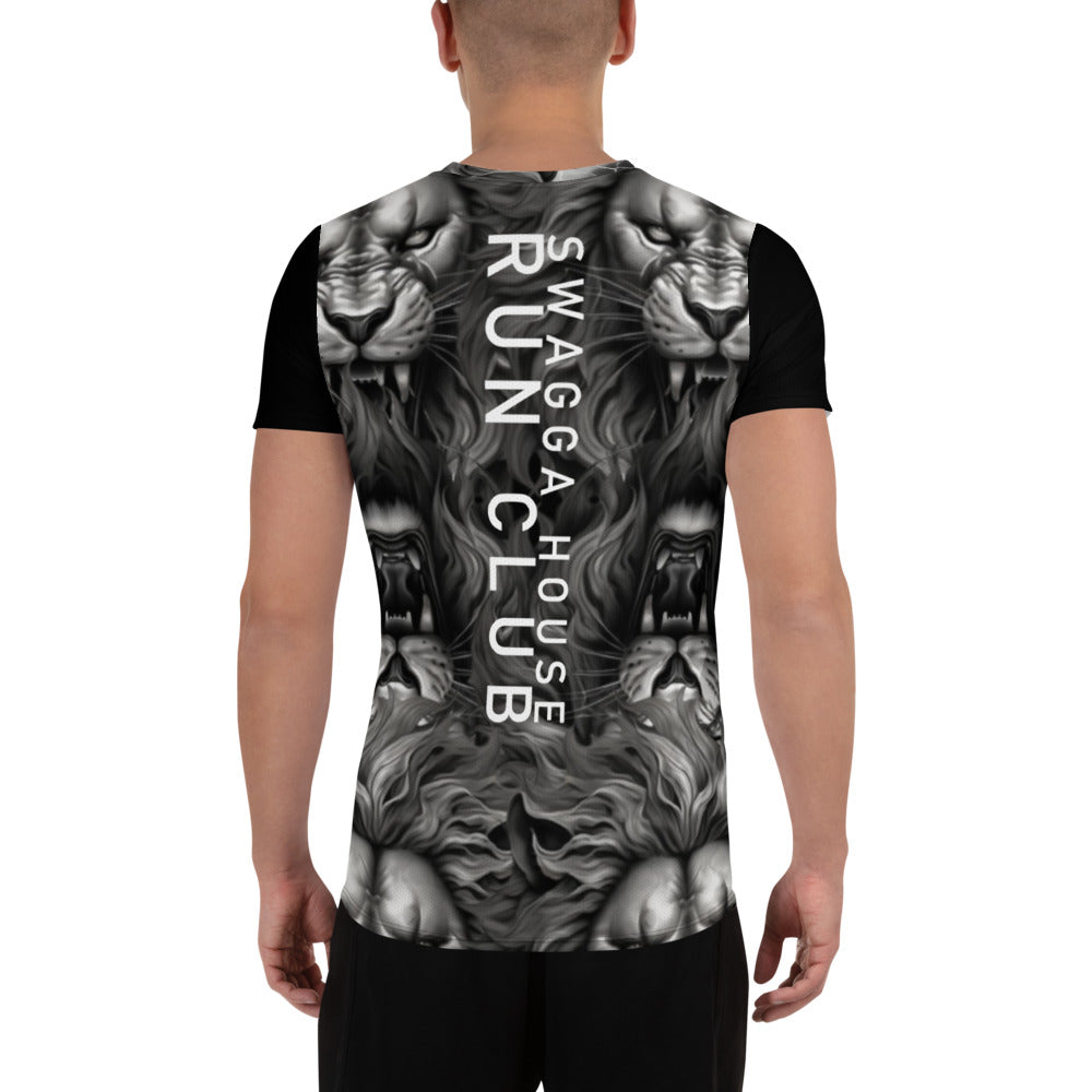 Shrc Lion Hearted  All-Over Print Men's Athletic T-shirt