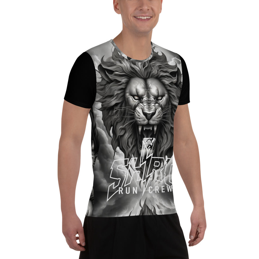 Shrc Lion Hearted  All-Over Print Men's Athletic T-shirt