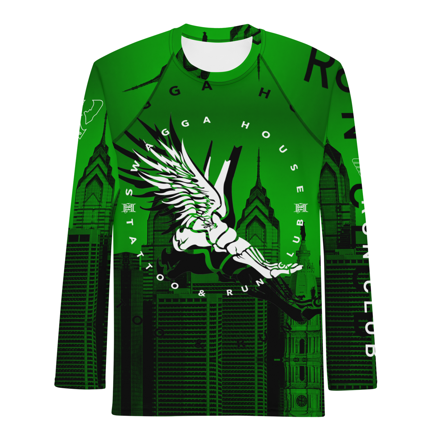 SHRC FLY SKULL FOOT RACE DAY COMPRESSION SHIRT- LONG SLEEVE