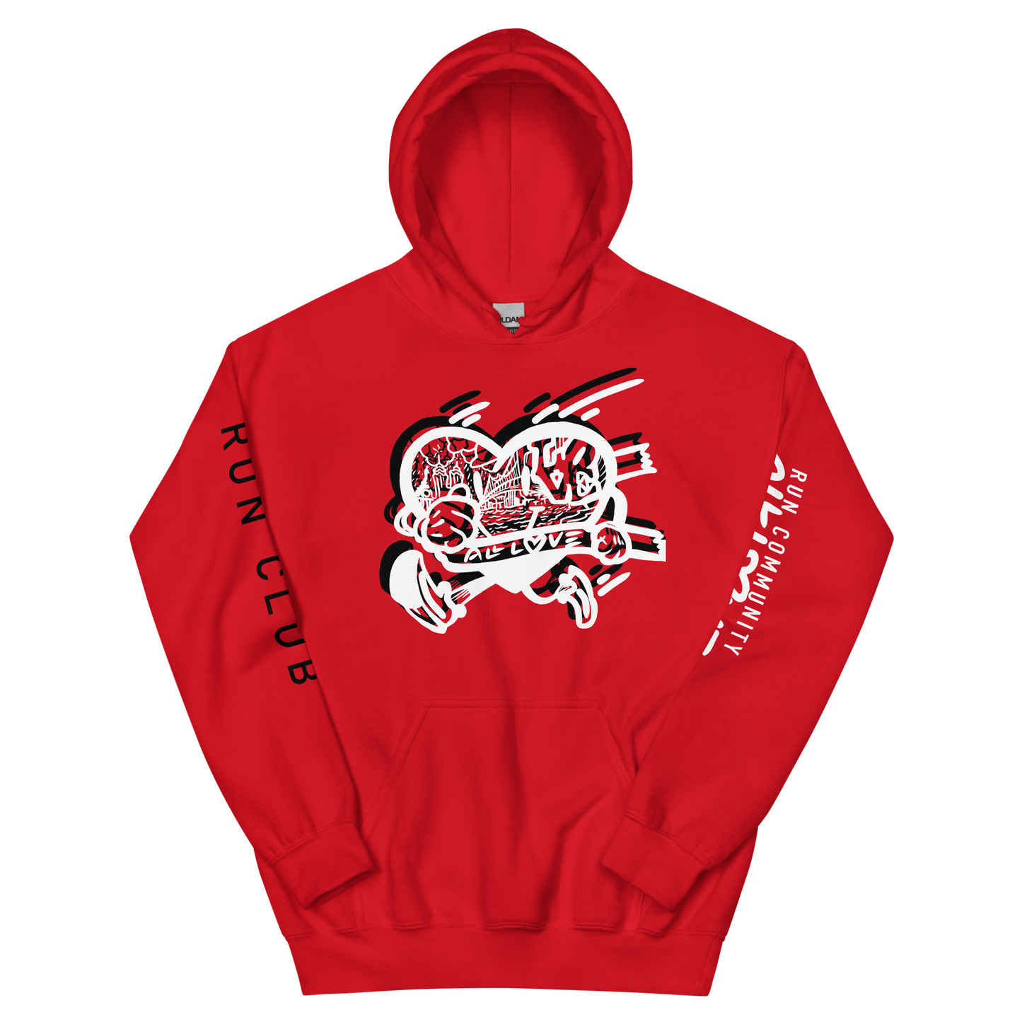 shri running heart red Unisex Hoodie