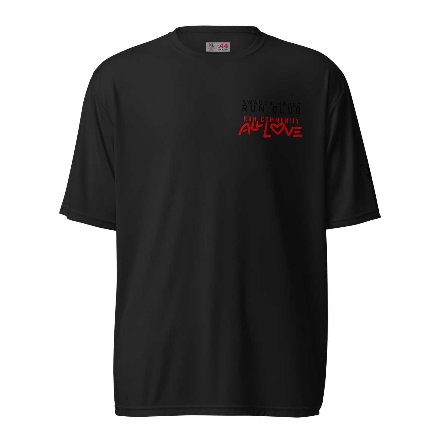LOVE GOES A LONG WAY Unisex performance crew neck t-shirt